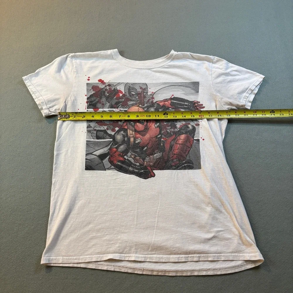 Marvel Deadpool T Shirt Mens M White Comic Book Todd McFarlane Super Hero